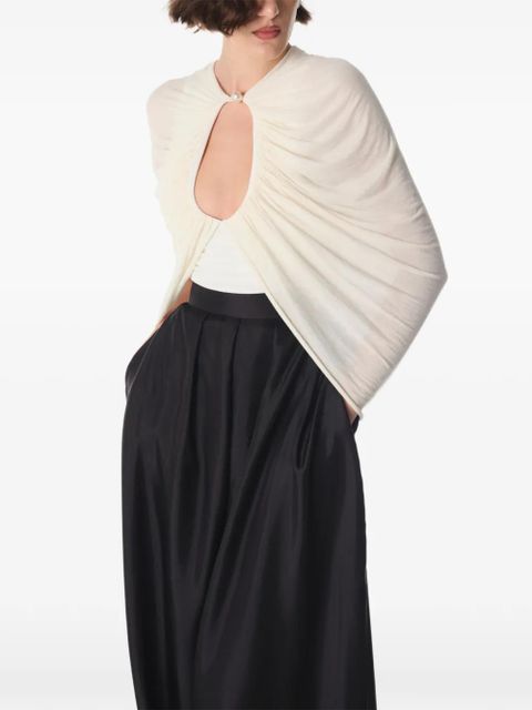 MANURÍ draped blouse - Neutrals