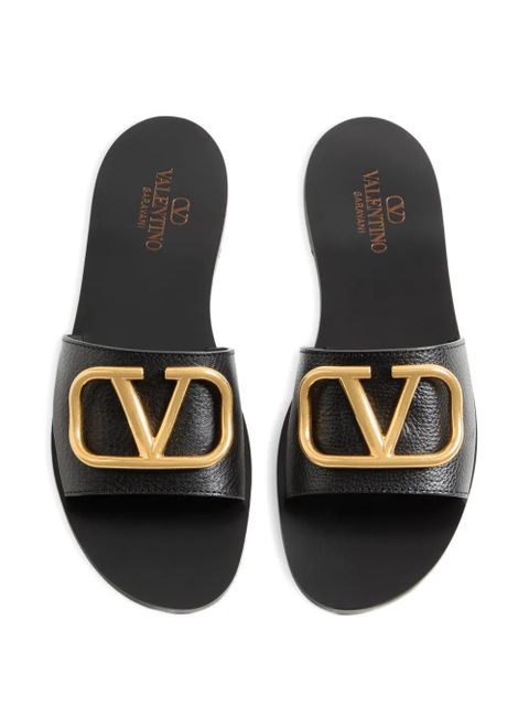 Valentino Garavani VLogo Signature leather sandals - Black