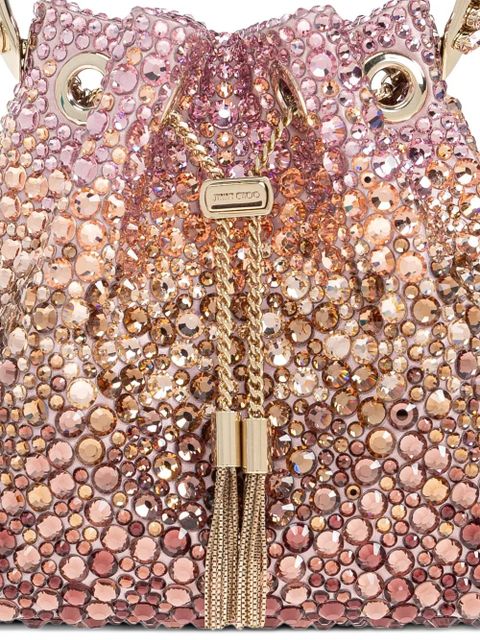 Jimmy Choo Bon Bon crystal satin bag - Pink