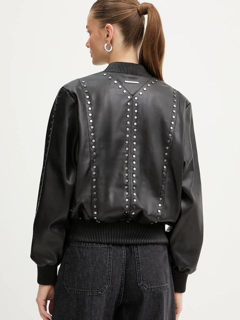 Karl Lagerfeld kurtka bomber kolor czarny przejściowa B1W14036 - zdjęcie produktu nr 2