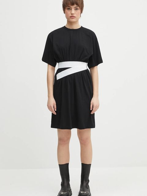 MM6 Maison Margiela sukienka bawełniana kolor czarny mini rozkloszowana S52DA0063 - zdjęcie produktu nr 1