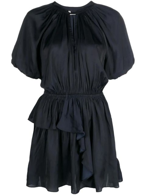 Zadig&Voltaire Romina puff-sleeve ruched mini dress - Blue - zdjęcie produktu nr 1