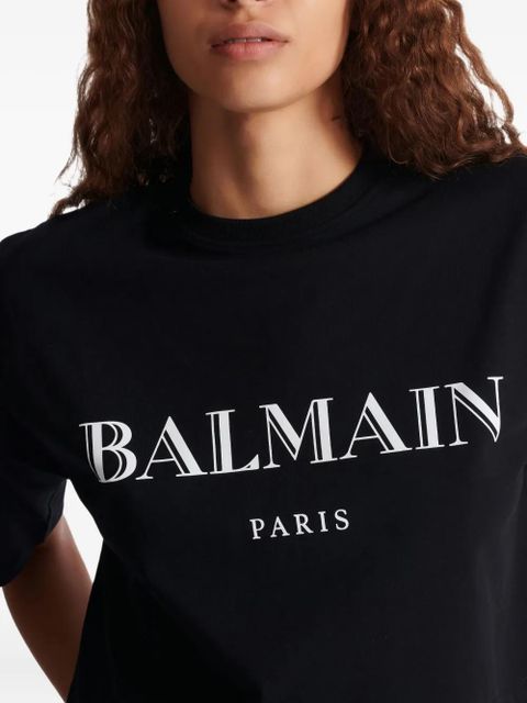 Balmain logo-print T-shirt - Black