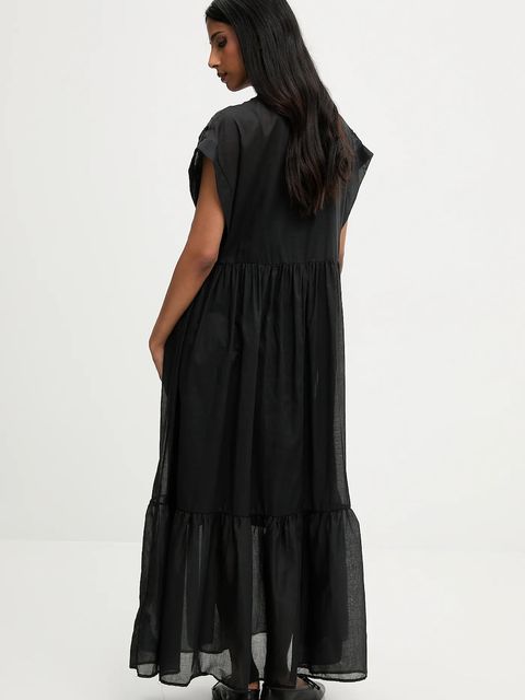 Answear.LAB sukienka kolor czarny maxi rozkloszowana - zdjęcie produktu nr 2