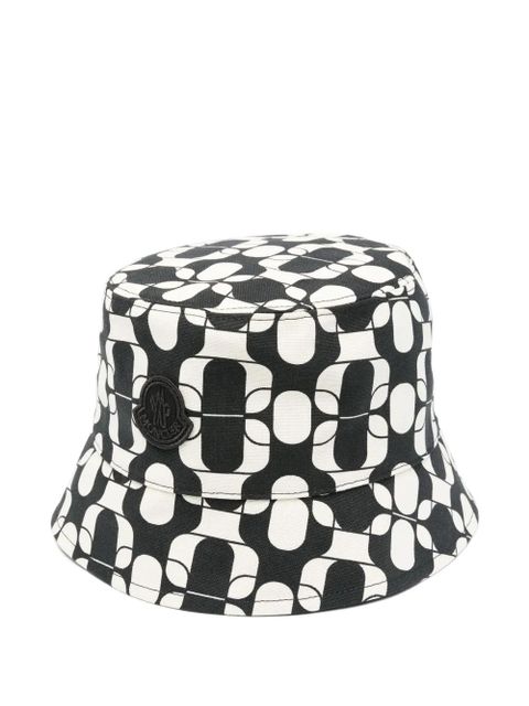 Moncler printed bucket hat - Black - zdjęcie produktu nr 1