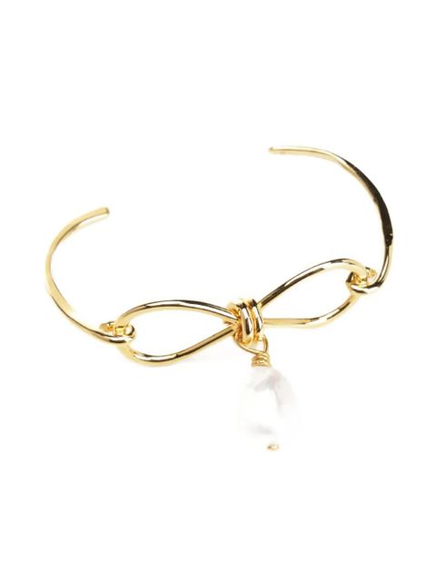 Marni bow pearl-drop bracelet - Gold - zdjęcie produktu nr 2