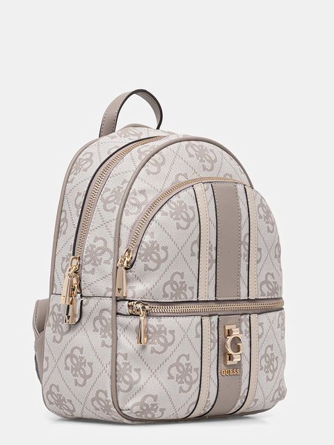 Guess plecak ERENIA damski kolor beżowy mały wzorzysty HWSO78 38330