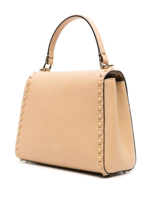 Valentino Garavani Rockstud leather tote bag - Neutrals