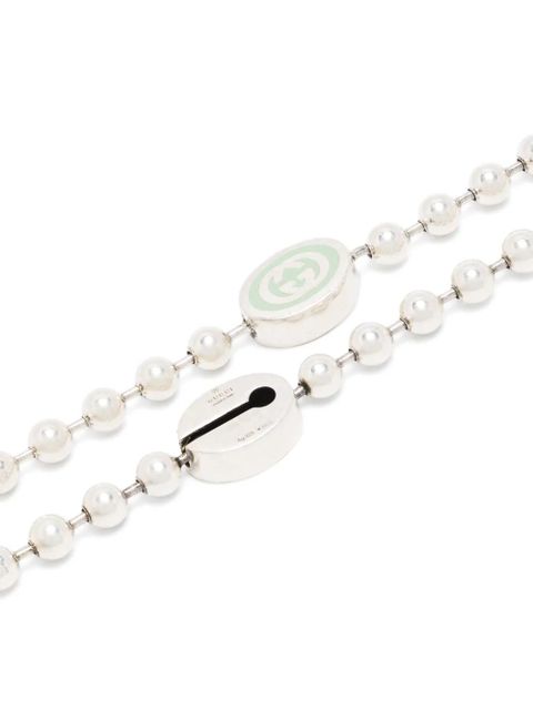 Gucci sterling silver Interlocking G necklace