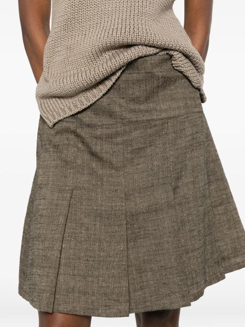 OUR LEGACY Girdle pleated skirt - Green