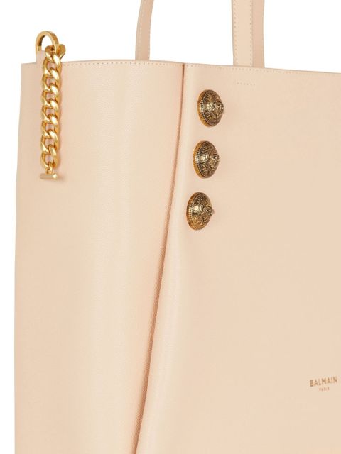 Balmain Embleme leather tote bag - Neutrals