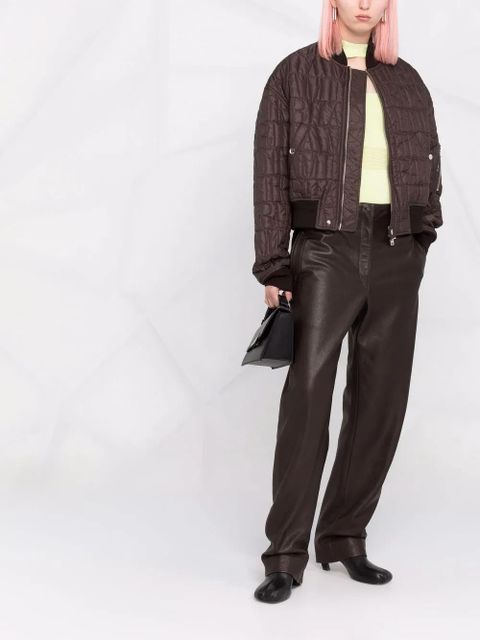 AMIRI quilted cropped bomber jacket - Brown - zdjęcie produktu nr 2