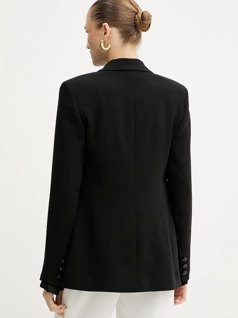 Guess marynarka THEOLINE kolor czarny jednorzędowa gładka W5YN46 WGHC2