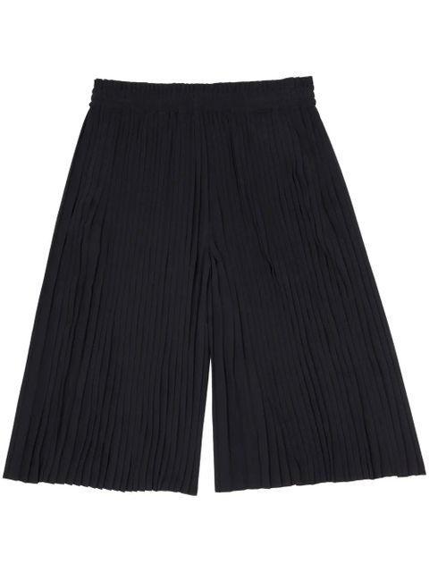 MM6 Maison Margiela pleated knee-length shorts - Black - zdjęcie produktu nr 1