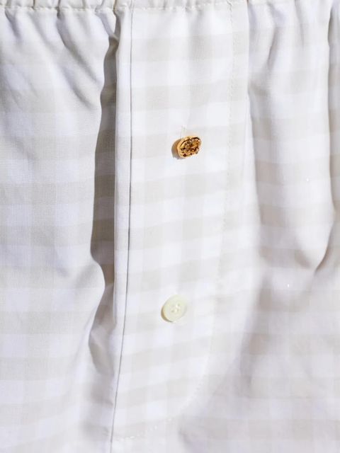 Moschino gingham-pattern shorts - White