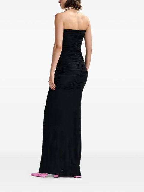 Essentiel Antwerp cut-out-detail ruched maxi dress - Black