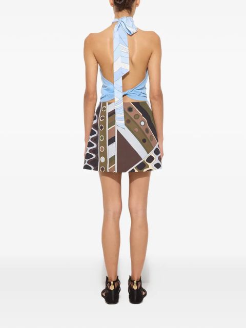 PUCCI silk detail top - Blue