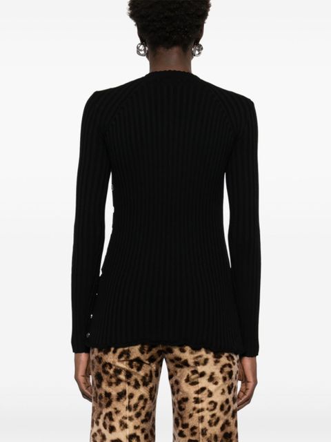 Rabanne ribbed sweater - Black
