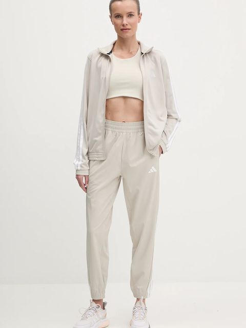 adidas Performance spodnie treningowe 3 Stripes kolor beżowy z aplikacją JD6522 - zdjęcie produktu nr 2