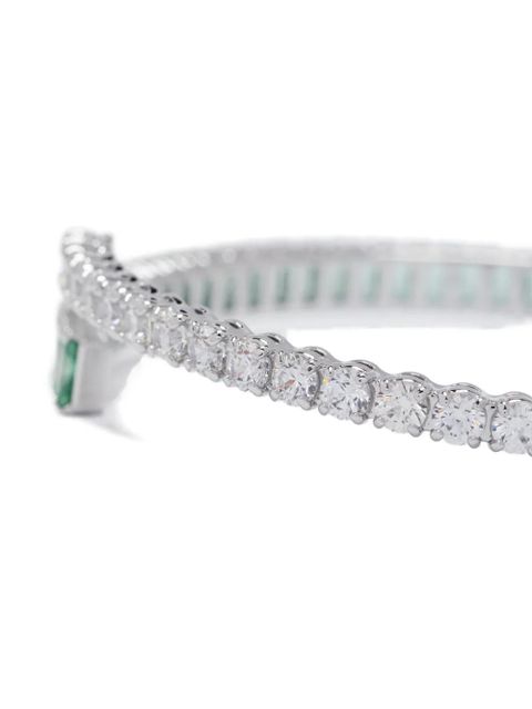 Swarovski Matrix crystal-embellishment bracelet - Silver