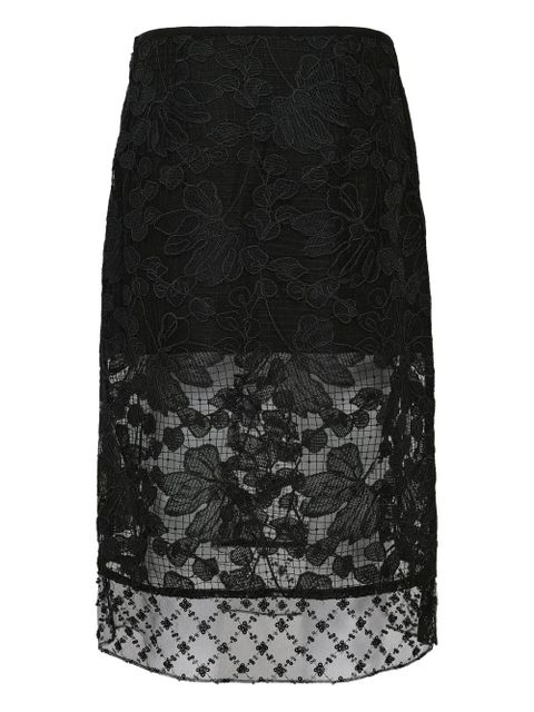 3.1 Phillip Lim floral-lace midi skirt - Black - zdjęcie produktu nr 2