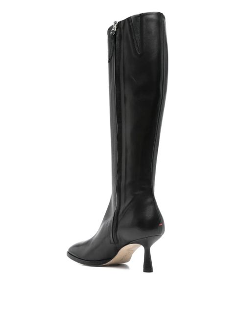 Aeyde 60mm leather knee-high boots - Black