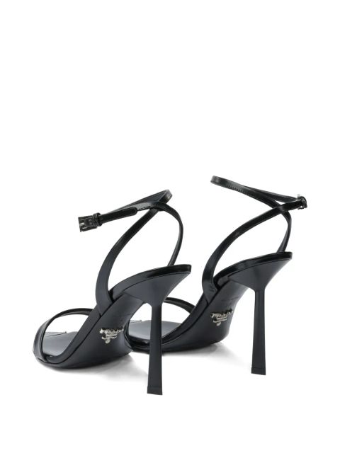 Prada 100mm ankle-strap pointed-toe pumps - Black