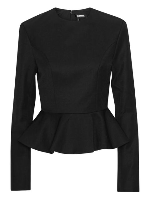 ROTATE BIRGER CHRISTENSEN long-sleeve blouse - Black - zdjęcie produktu nr 1