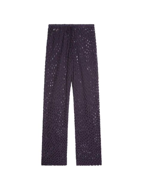 DRIES VAN NOTEN drawstring jersey trousers - Purple - zdjęcie produktu nr 1