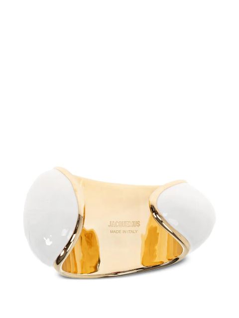 Jacquemus Raisin sculptural cuff bracelets - White - zdjęcie produktu nr 1