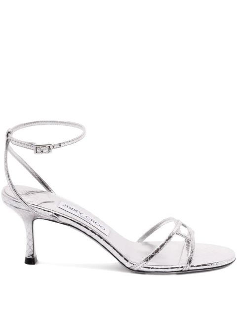 Jimmy Choo ankle-strap heeled sandals - Silver - zdjęcie produktu nr 1