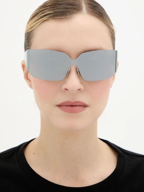 Balenciaga okulary przeciwsłoneczne kolor srebrny BB0421S