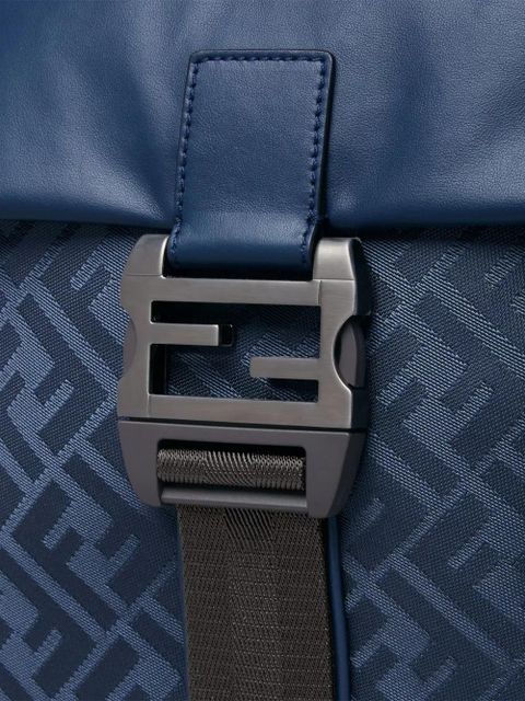 FENDI ff-motif buckle backpack - Blue