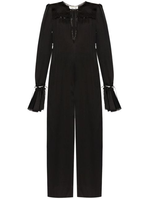 Saint Laurent drawstring long-sleeve jumpsuit - Black - zdjęcie produktu nr 1