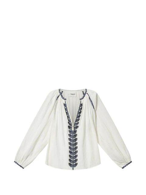 MARANT ÉTOILE Lena embroidered blouse - White - zdjęcie produktu nr 1