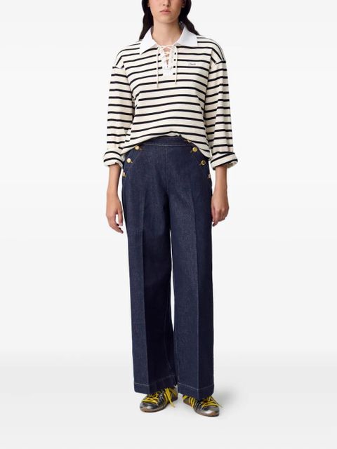 Claudie Pierlot button-detailed jeans - Blue - zdjęcie produktu nr 2