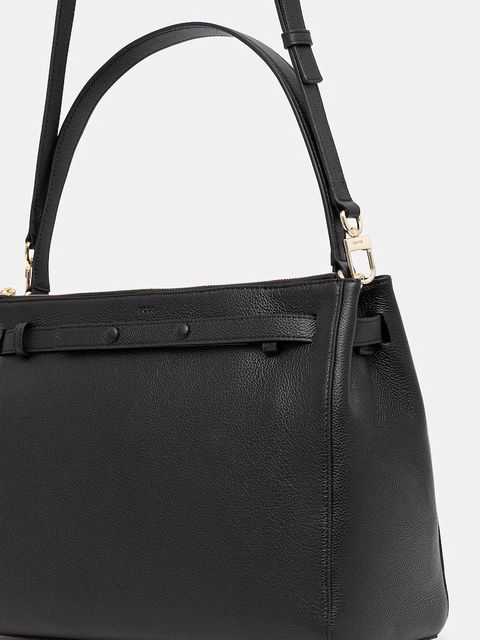 BOSS torebka skórzana kolor czarny 50547714