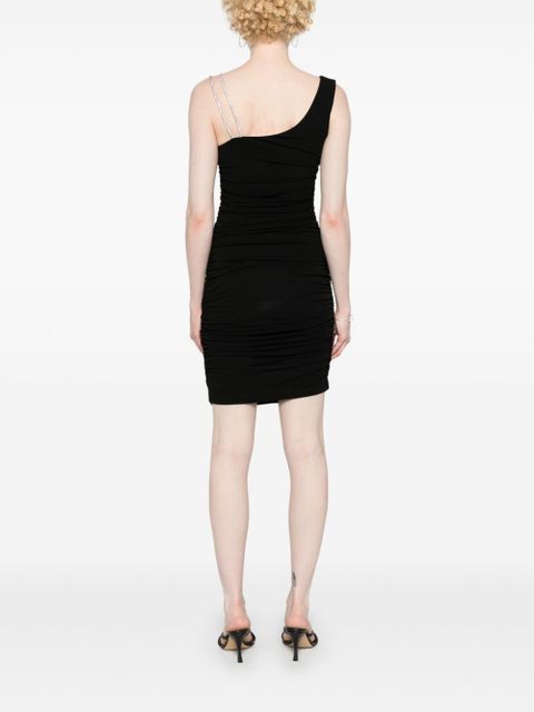 Off-White asymmetric crepe mini dress - Black