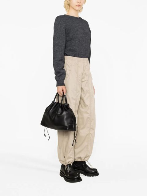 Tod's small Di drawstring leather tote bag - Black