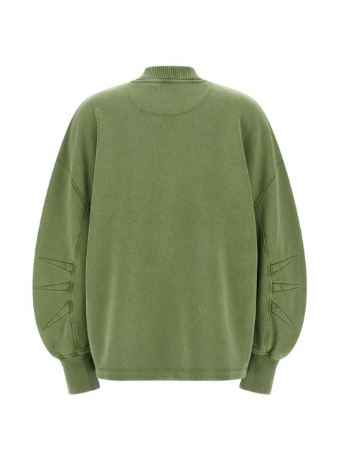The Attico logo-detail sweatshirt - Green - zdjęcie produktu nr 2