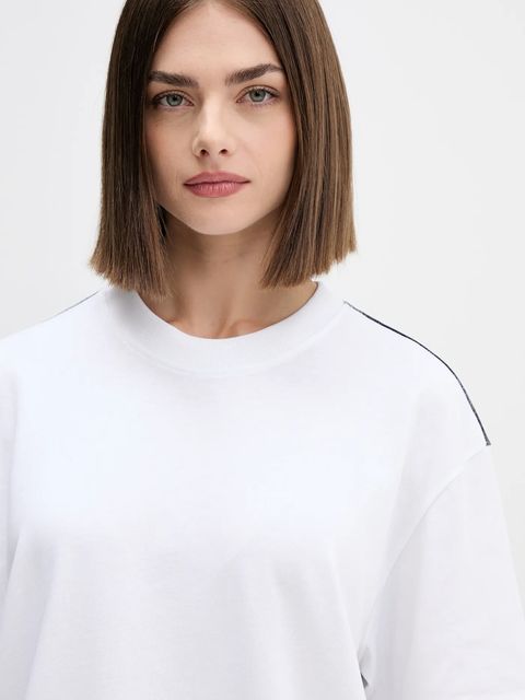 Karl Lagerfeld Jeans t-shirt bawełniany damski kolor biały A4W17096