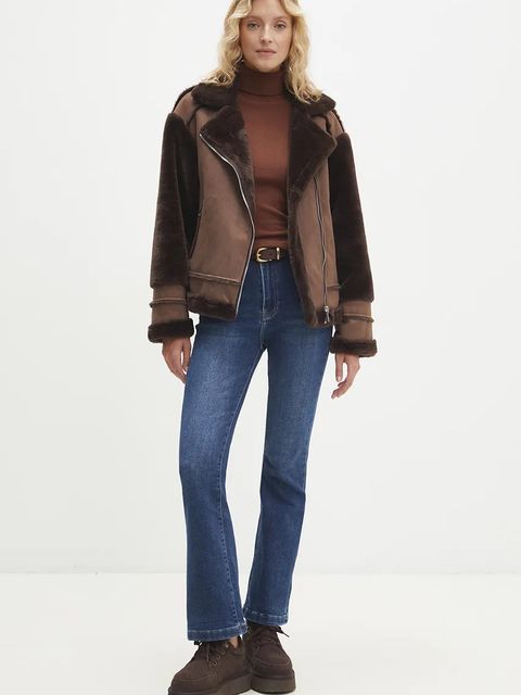 Answear.LAB śniegowce zamszowe kolor brązowy