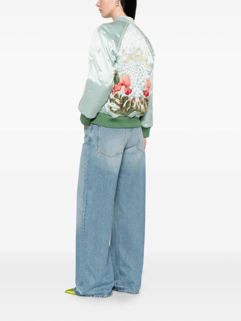 Valentino Garavani floral quilted bomber jacket - Blue - zdjęcie produktu nr 2