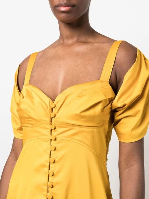 Cult Gaia cut-out midi dress - Yellow