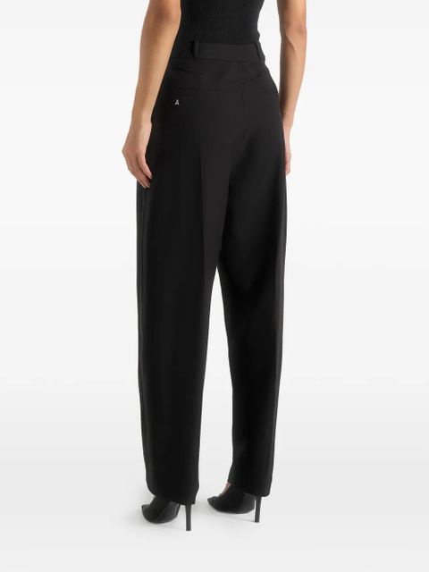 Manière De Voir Sophie twist-leg wool black tailored trousers