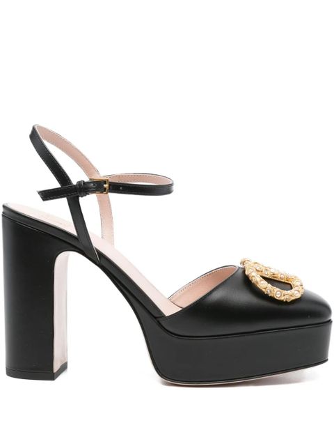 Valentino Garavani 110mm VLogo Signature platform pumps - Black - zdjęcie produktu nr 1