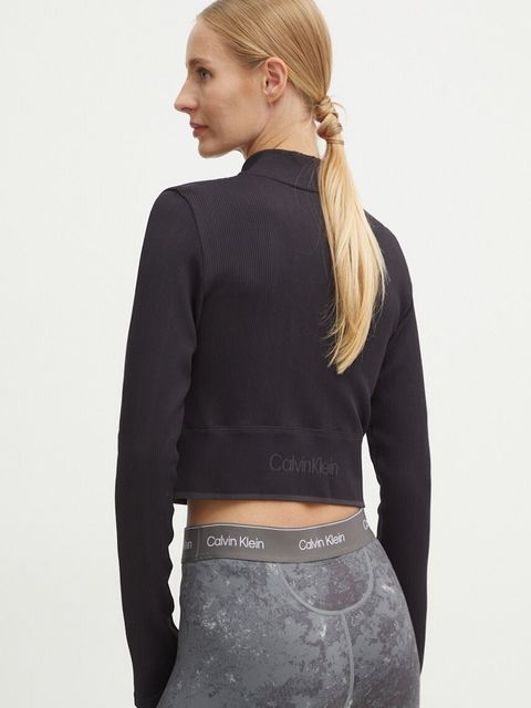 Calvin Klein Performance bluza treningowa kolor czarny gładka