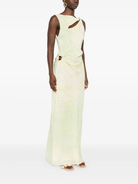 SIR. slit-detail gown - Yellow