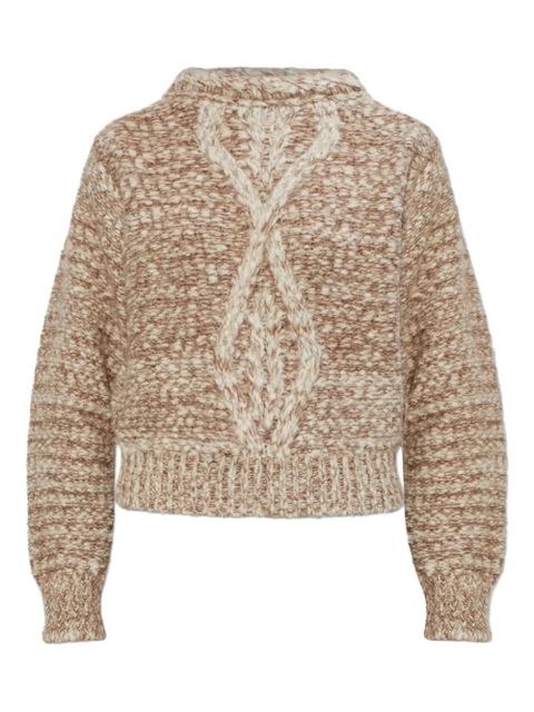 ISABEL MARANT Dorota cable-knit sweater - Neutrals