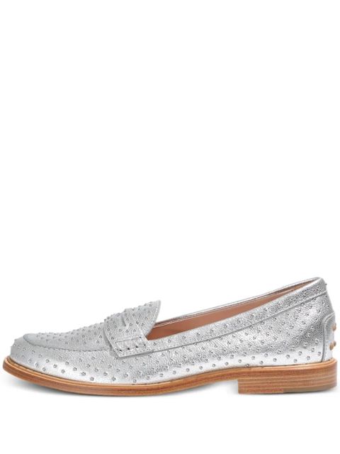 Tod's stud-embellished loafers - Silver - zdjęcie produktu nr 1